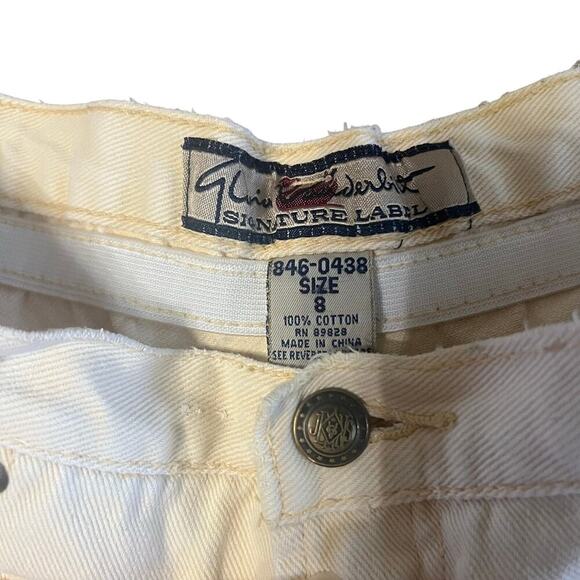Vintage Gloria Vanderbilt Signature Label Yellow Shorts Size 8 - Picture 2 of 6